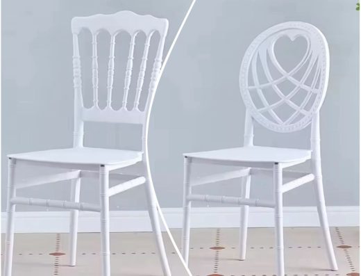 Louez de belles Chaises de Réception Blanches (Modèles Classique ou Cœur) !