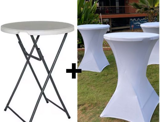 De belles tables de cocktail sont disponibles pour vos événements !